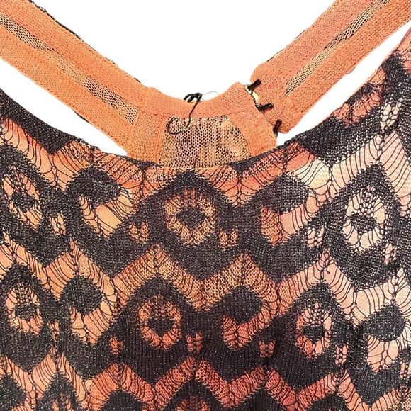 ALAÏA PARIS Orange/Coral & Black STUNNING Crochet Dress - Picture 12 of 13